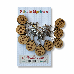Stitch Markers:  "Sassy Crochet" Stitch Markers by A Needle Runs Through It