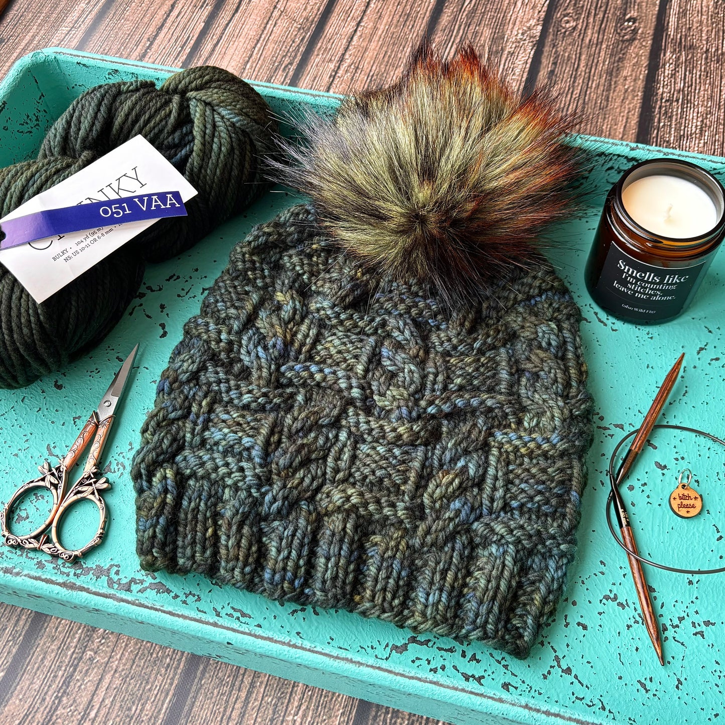 KNIT Pattern for Boxed Cables Beanie | Knit Hat Pattern | Hat Knitting Pattern | DIY Written Knit Instructions