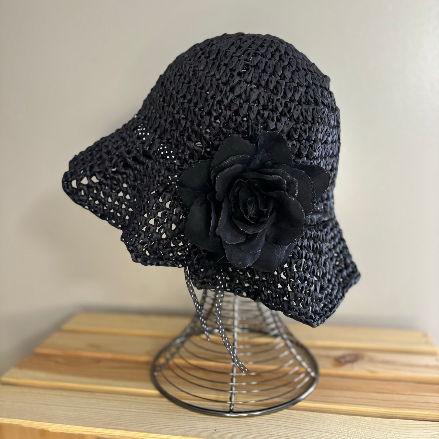 Premium Handmade Sun Hat | Adult Size | Detachable Faux Flower  |  Ready To Ship