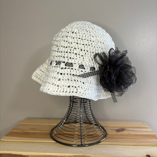 Premium Handmade Sun Hat | Adult Size | Detachable Faux Flower  |  Ready To Ship