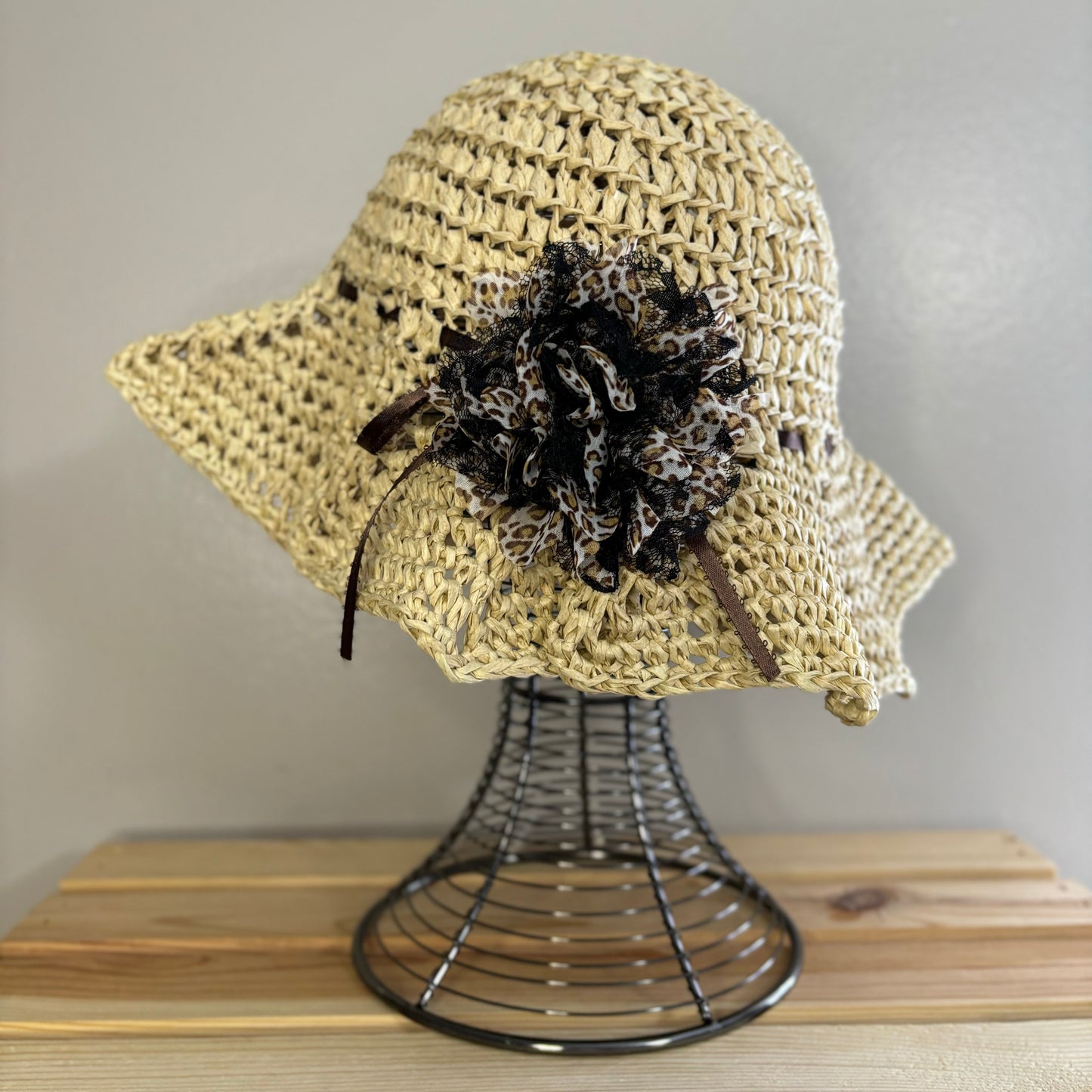 Premium Handmade Sun Hat | Adult Size | Detachable Faux Flower  |  Ready To Ship