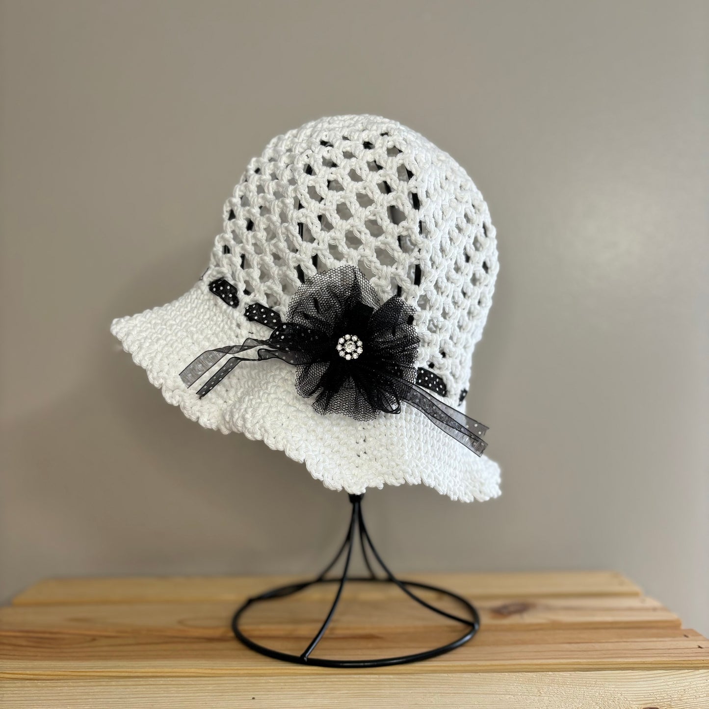 Premium Handmade Sun Hat | Child Size | Detachable Faux Flower | Ready To Ship