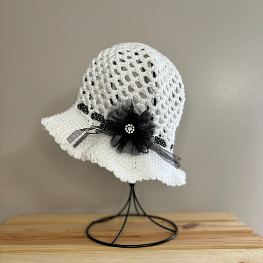 Premium Handmade Sun Hat | Child Size | Detachable Faux Flower | Ready To Ship