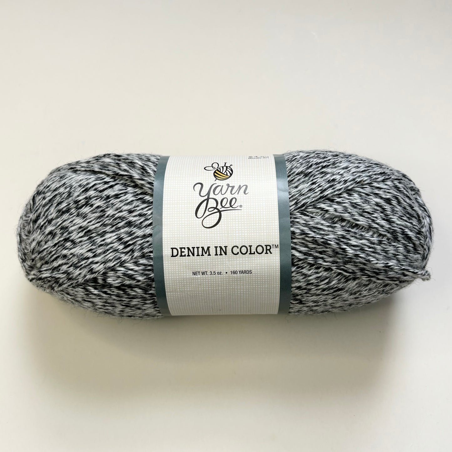 YARN (DISCONTINUED): Hobby Lobby Yarn Bee 'Denim in Color' #4 worsted weight yarn (individual skeins, denim, gray or black)