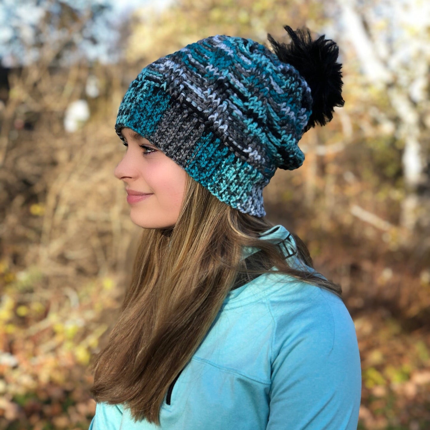 Crochet Pattern for Spiral Herringbone Slouch Hat | Crochet Hat Pattern | Hat Crocheting Pattern | DIY Written Crochet Instructions