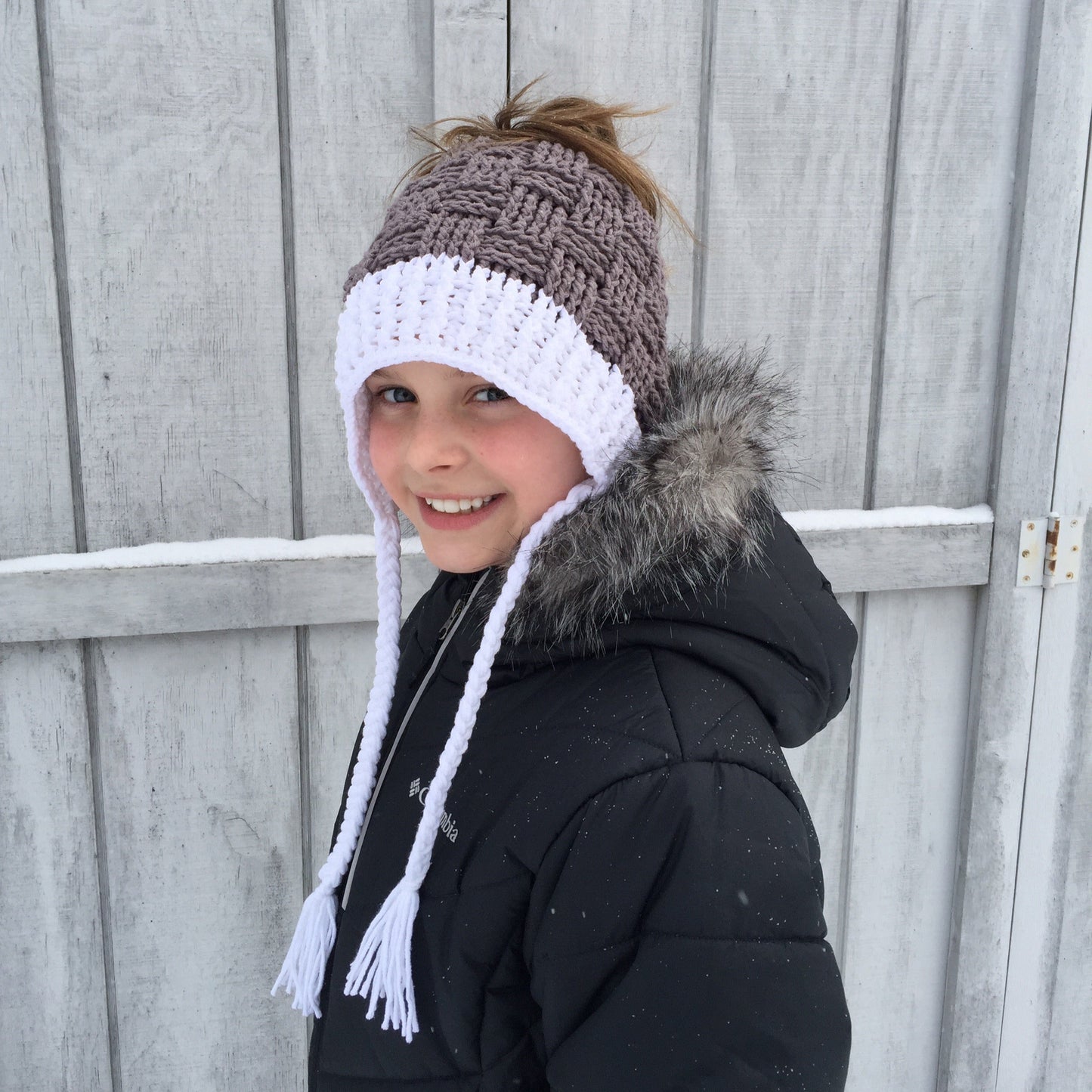Crochet Pattern for Basket Weave Ponytail or Messy Bun Beanie Hat (DIY Tutorial) | Crochet Hat Pattern | Hat Crocheting Pattern | DIY Written Crochet Instructions