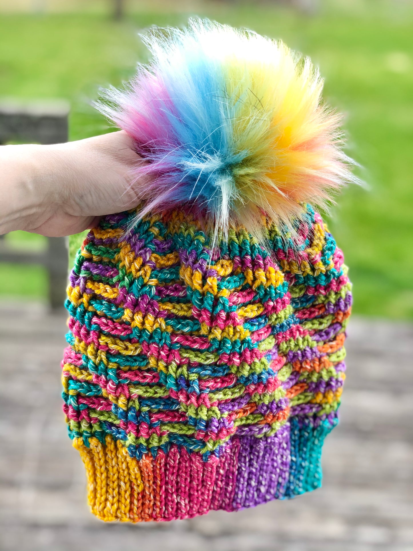 YARN (DISCONTINUED): Lion Brand Yarn Bee Ice Cream Yarn in Rainbow (lot of 2)