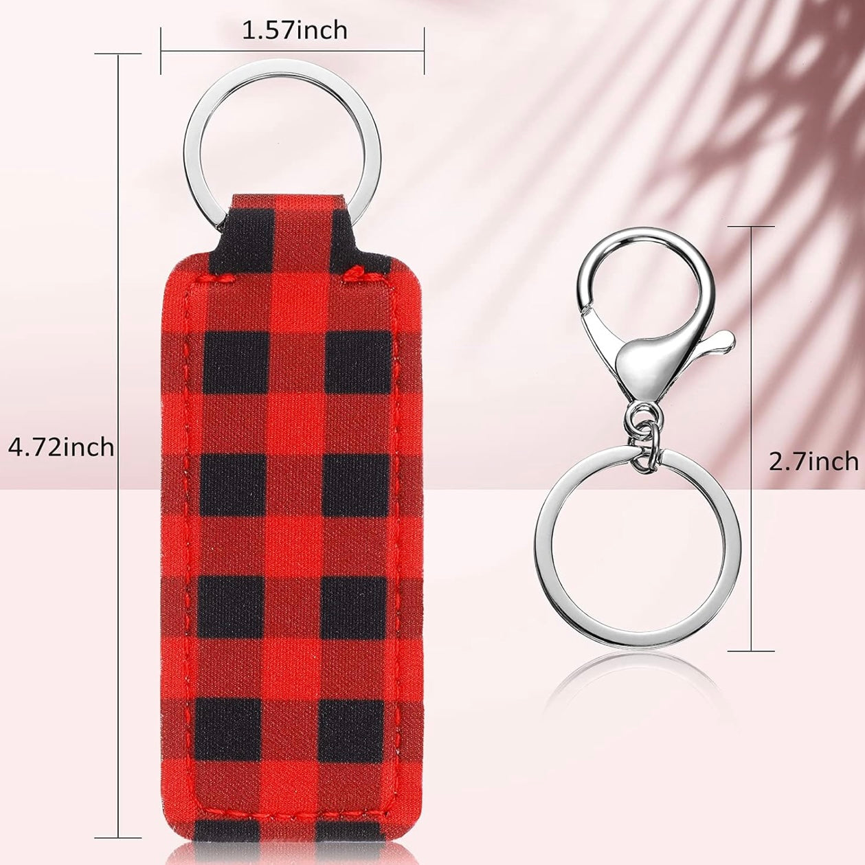Chapstick or Lipstick Holder Keychains - Various Styles - Assorted Chapstick Included