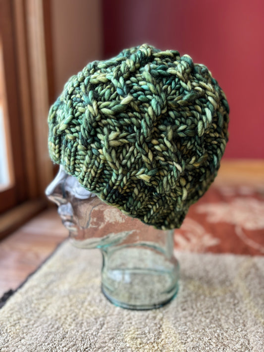 Wine Twister Beanie | LUXURY Handmade 100% Merino Wool Knit Beanie | Franca Manos del Uruguay | ADULT size | Ready To Ship
