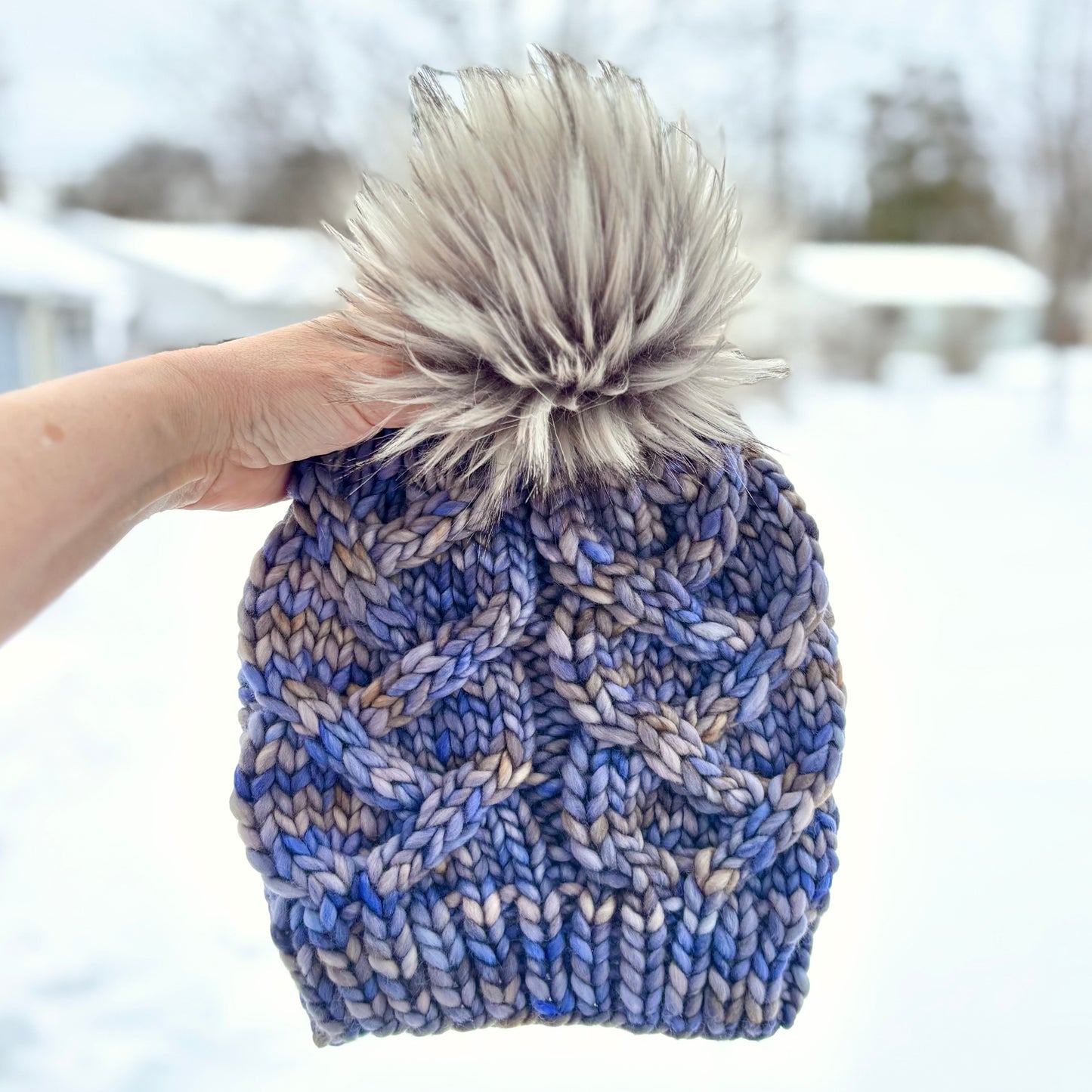 KNIT Pattern for Wandering Cables Beanie | Knit Hat Pattern | Hat Knitting Pattern | DIY Written Knit Instructions