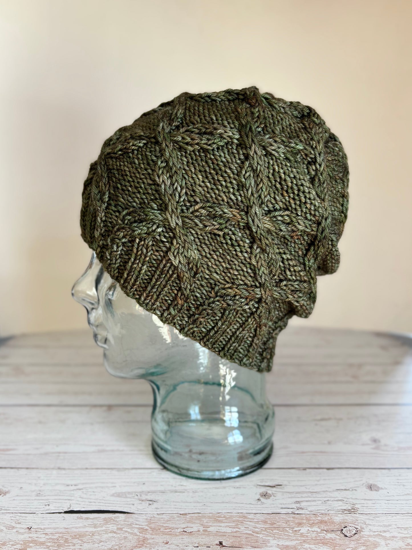 Double Cross Beanie | LUXURY Handmade 100% Merino Wool Knit Beanie | Malabrigo Rios | ADULT size | Ready To Ship