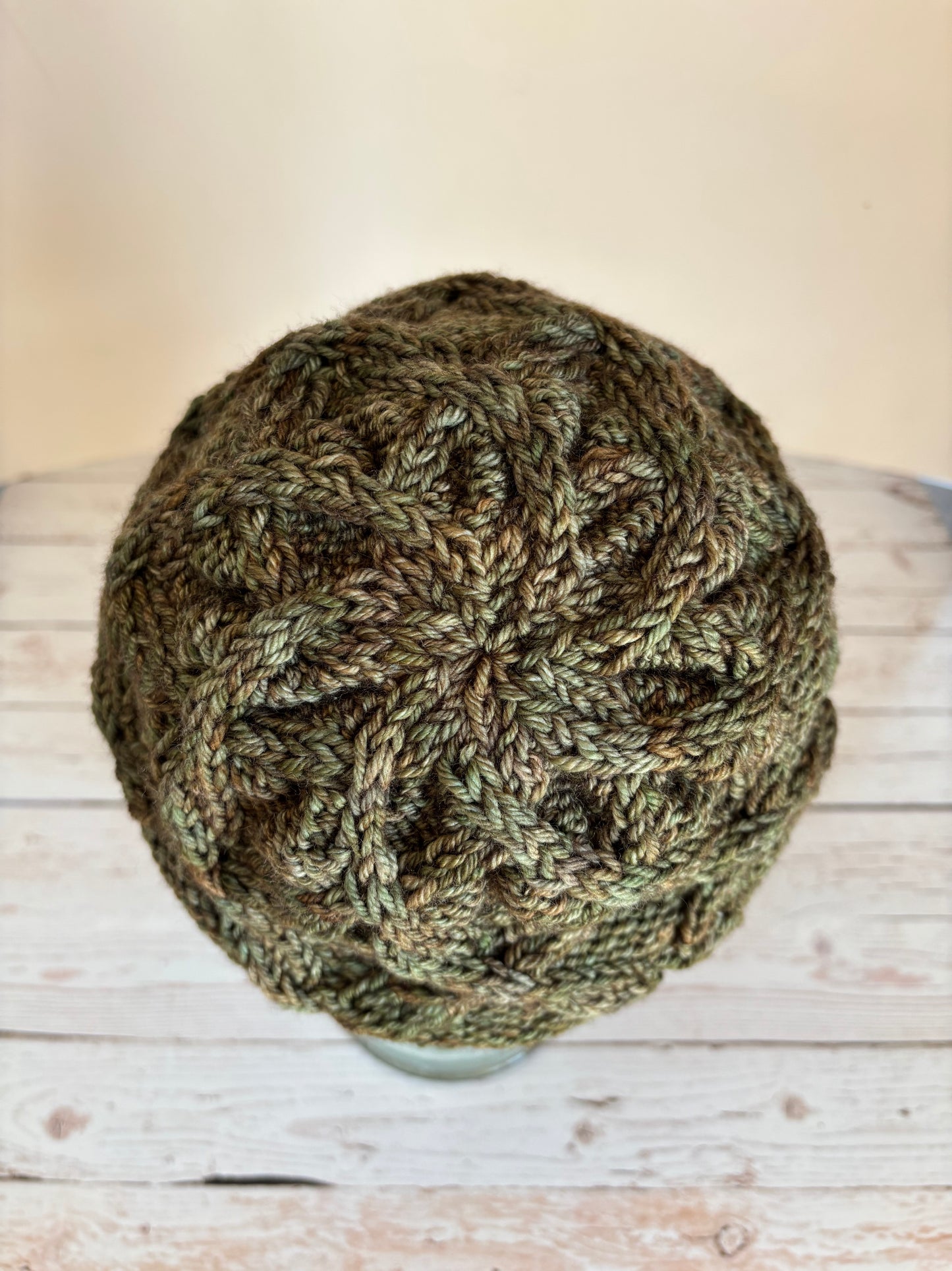 Double Cross Beanie | LUXURY Handmade 100% Merino Wool Knit Beanie | Malabrigo Rios | ADULT size | Ready To Ship