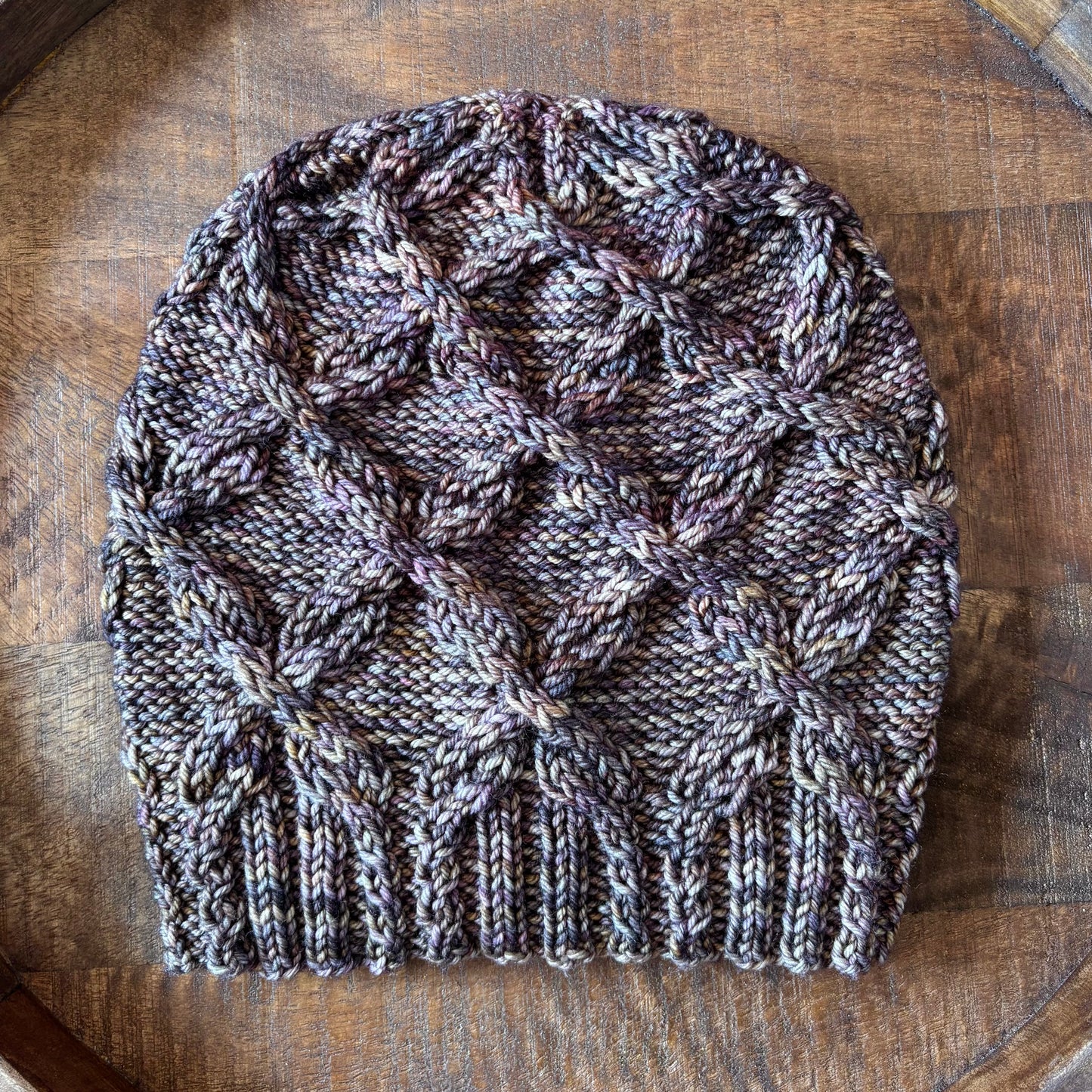 Double Cross Beanie | LUXURY Handmade 100% Merino Wool Knit Beanie | Malabrigo Rios | Detachable Faux Fur Pom Pom | ADULT size | Ready To Ship