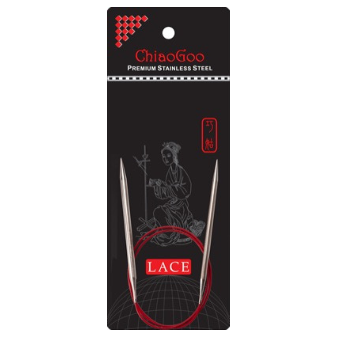 ChiaoGoo Red Lace SS Fixed Circular Needles | 16" (40 cm)