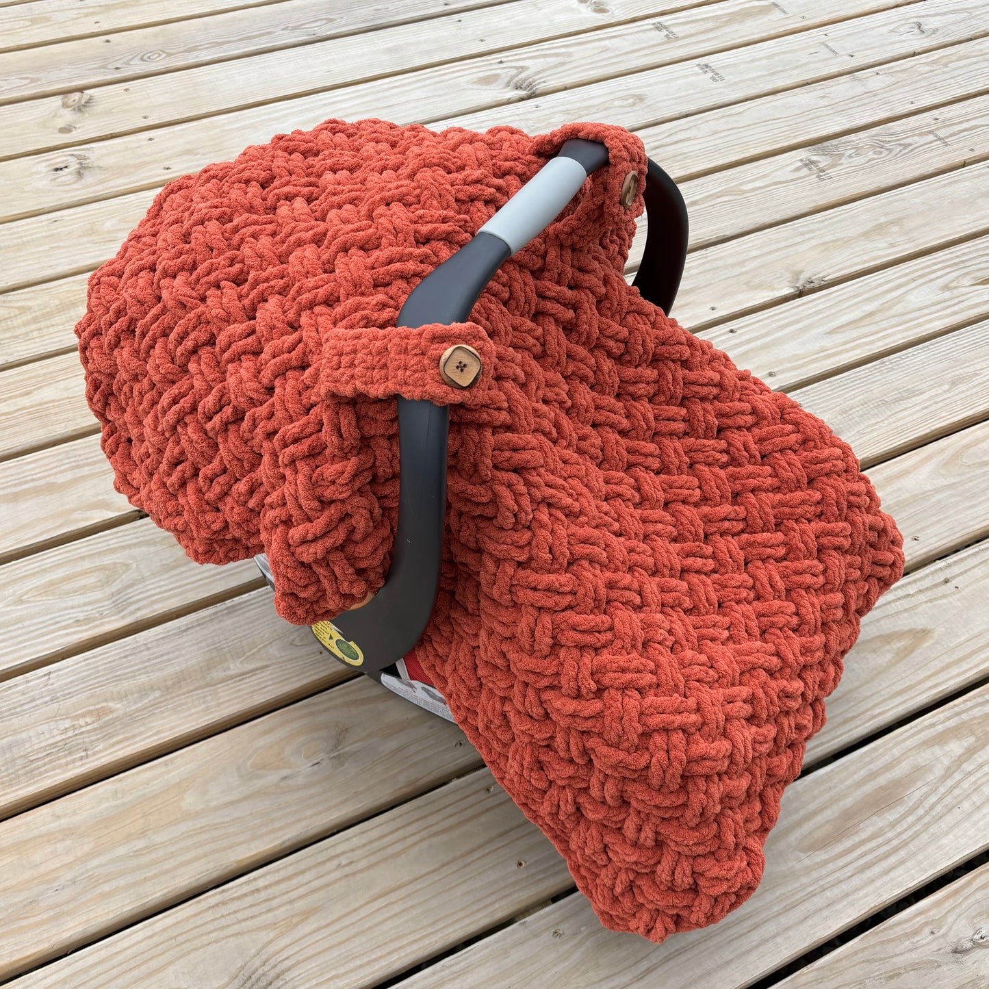 Diagonal Weave Car Seat Canopy | Handmade Car Seat Cover | One Size Fits Most | Ready To Ship