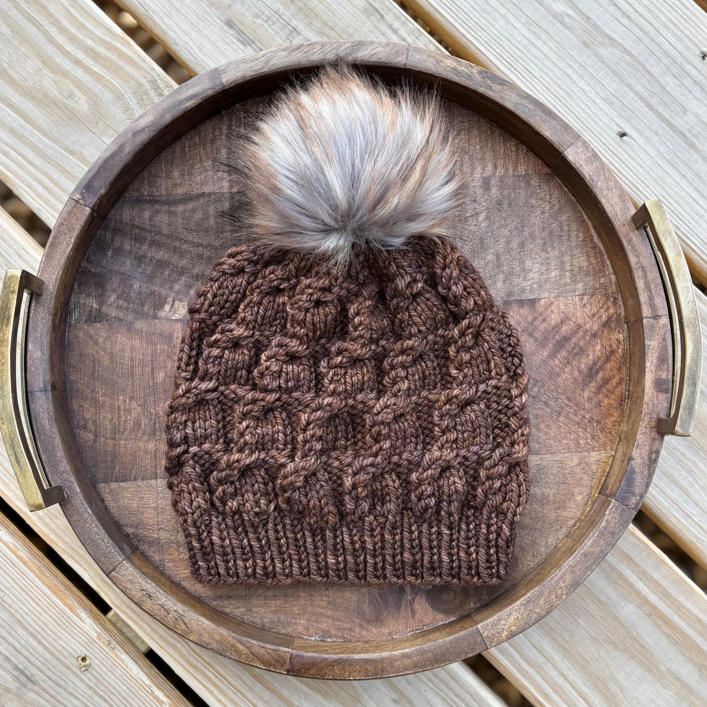 Nolita Slouch | LUXURY Handmade 100% Merino Wool Knit Beanie | Malabrigo Chunky | Detachable Faux Fur Pom Pom | ADULT Size | Ready To Ship