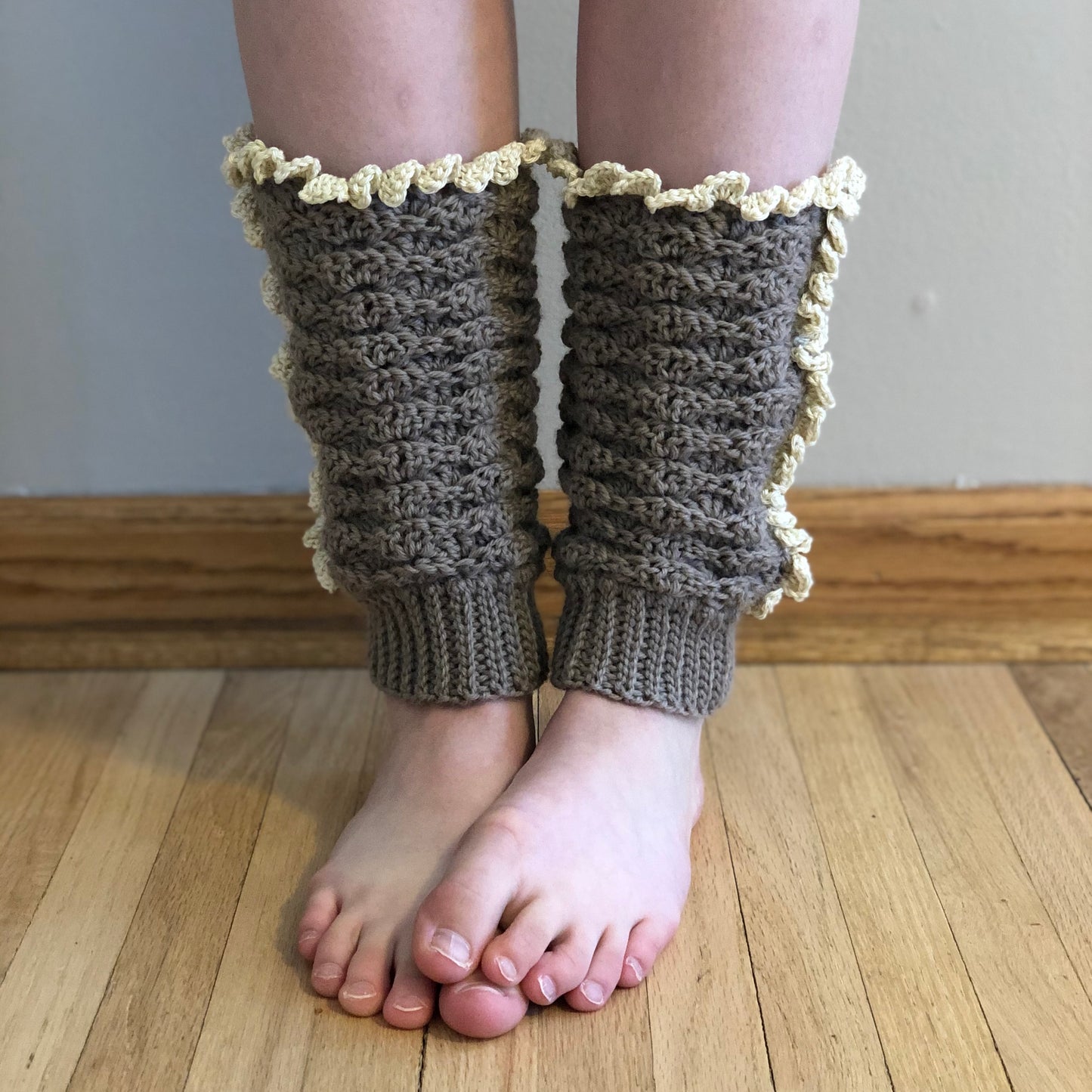 Lacy Ruffle Leg Warmers | Handmade Wool Blend Leg Warmers | One Size Fits Most Children | Ready To Ship