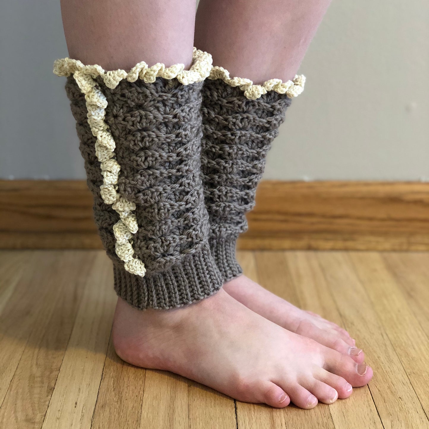 Lacy Ruffle Leg Warmers | Handmade Wool Blend Leg Warmers | One Size Fits Most Children | Ready To Ship