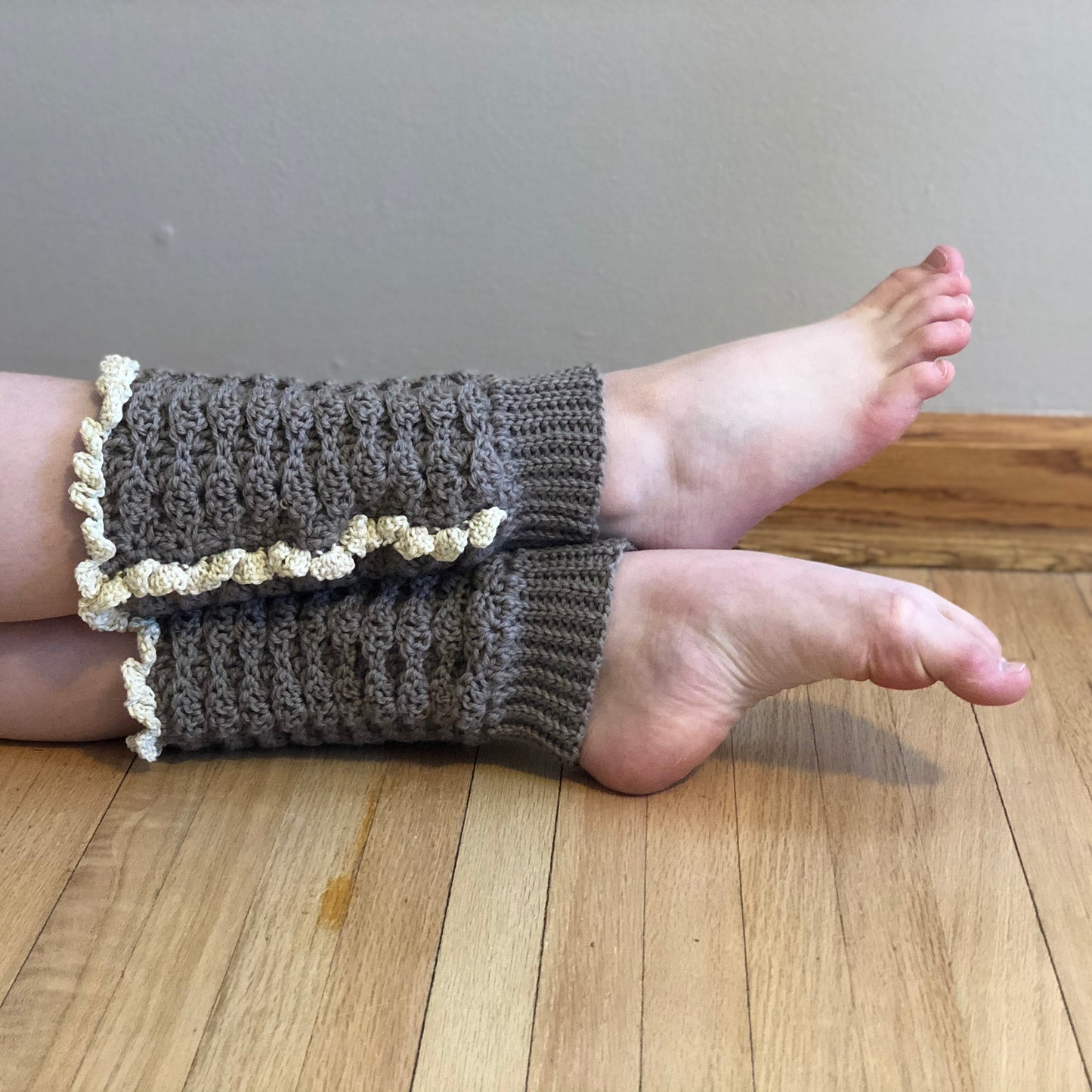 Lacy Ruffle Leg Warmers | Handmade Wool Blend Leg Warmers | One Size Fits Most Children | Ready To Ship