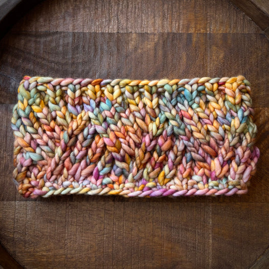 Divergent Headband | LUXURY Handmade 100% Merino Wool Knit Headband | Malabrigo Rasta | Adult Size | Ready To Ship