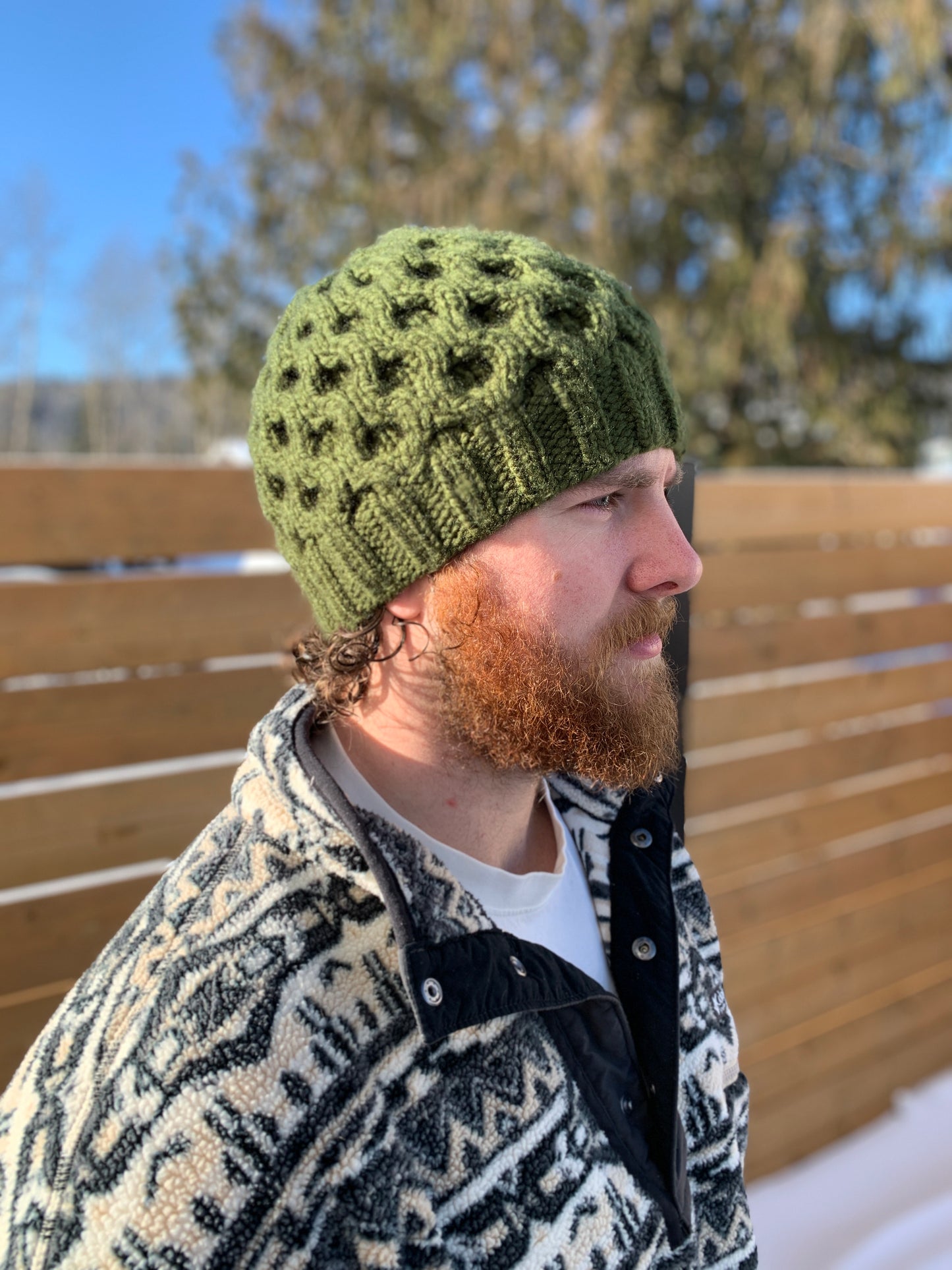 KNIT Pattern for Honeycomb Beanie | Knit Hat Pattern | Hat Knitting Pattern | DIY Written Knit Instructions