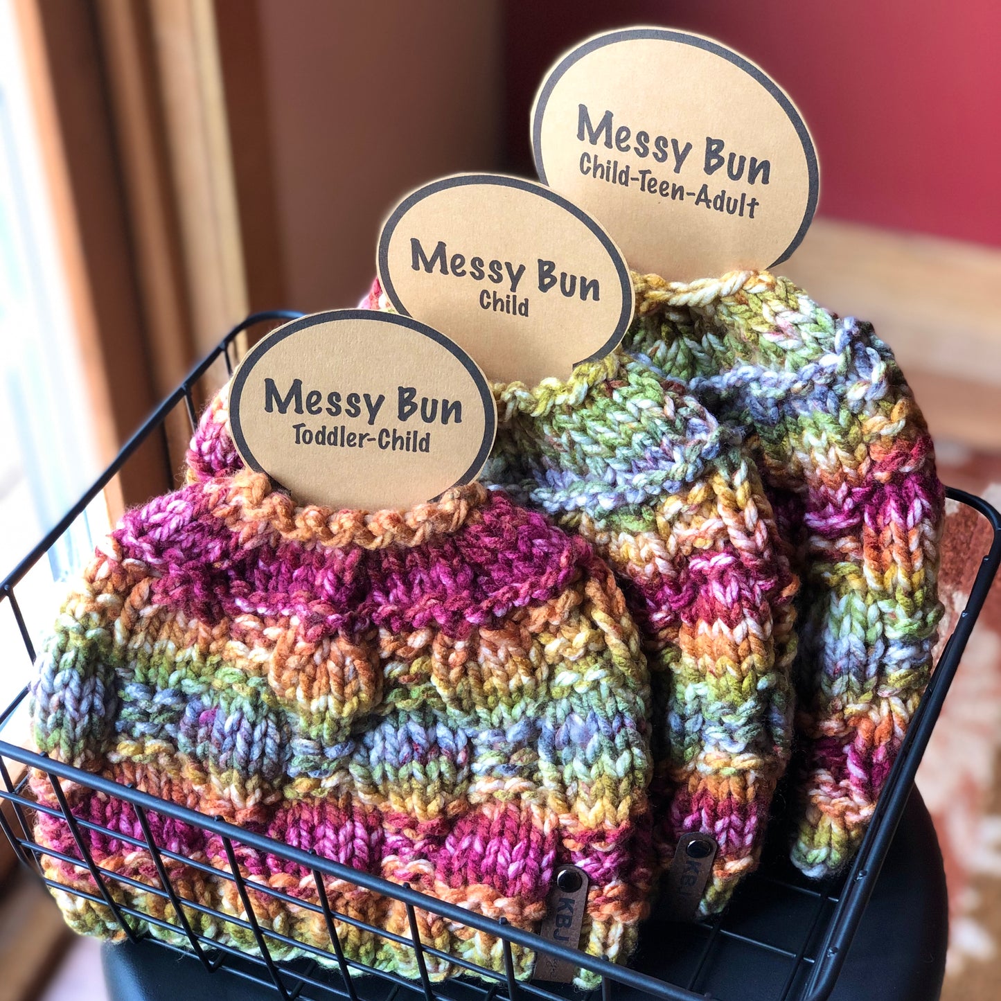 Printable Messy Bun Template | Craft Show Display | Messy Bun or Ponytail Hat Display Card | Various Sizes Included