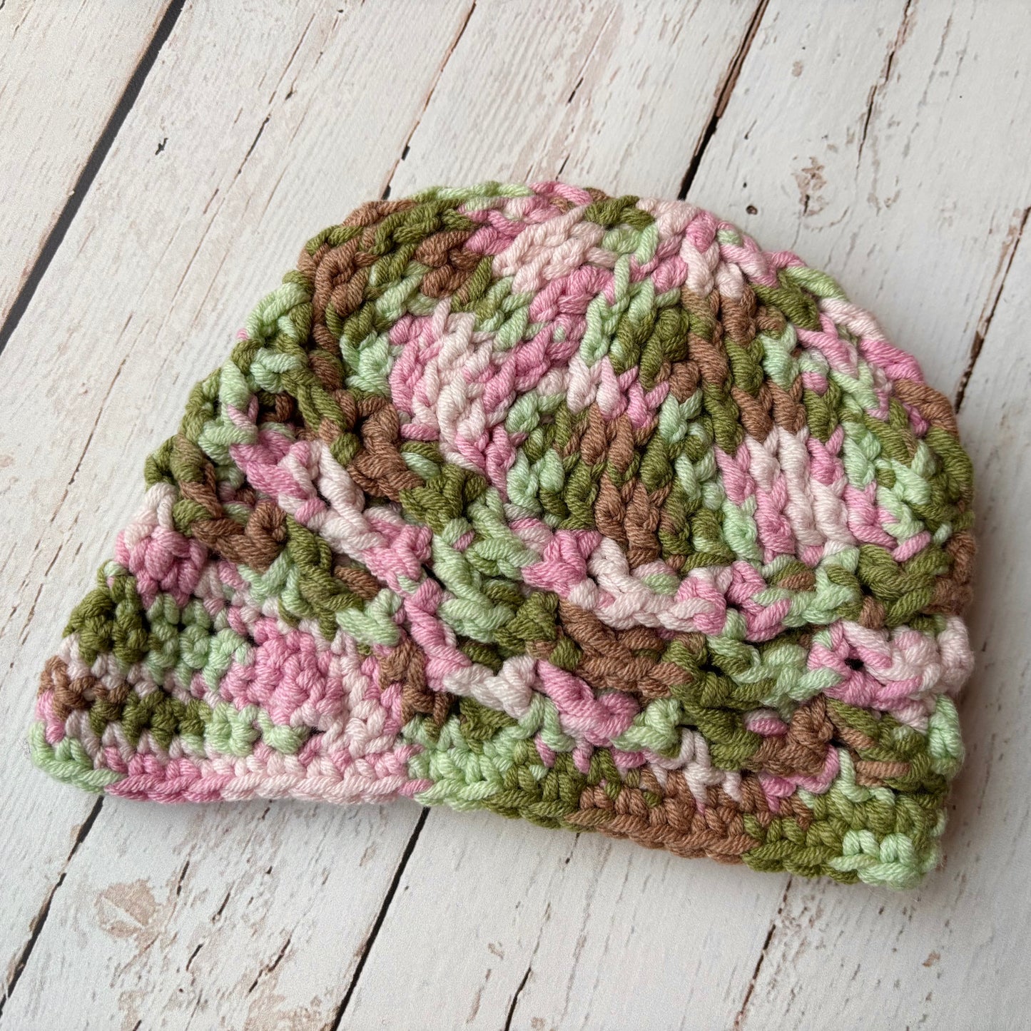 Pink Camo Baby Booty and Newsboy Beanie | Baby Booty & Beanie Set  | Newborn - 3 Months | Ready To Ship