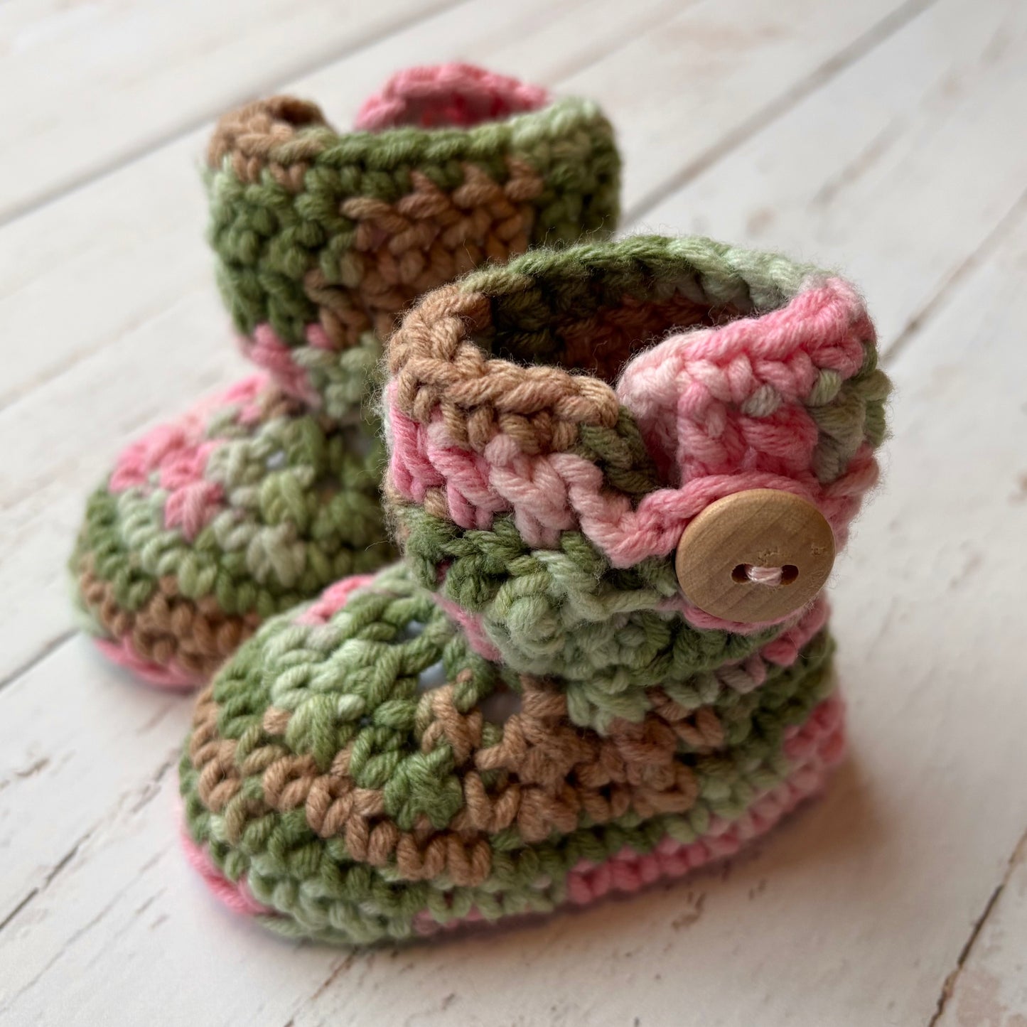 Pink Camo Baby Booty and Newsboy Beanie | Baby Booty & Beanie Set  | Newborn - 3 Months | Ready To Ship