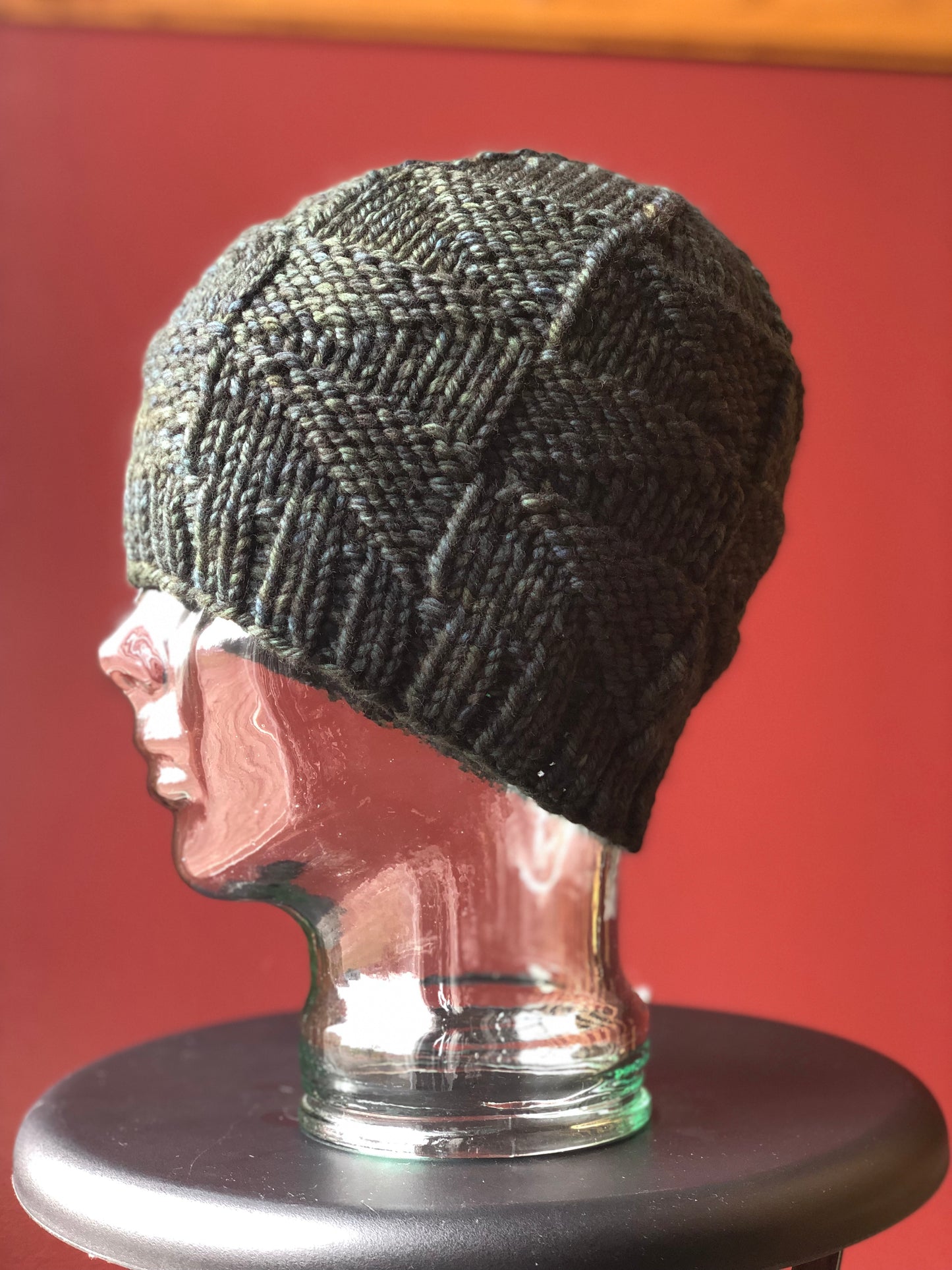 Trilateral Beanie | LUXURY Handmade 100% Merino Wool Knit Beanie | Malabrigo Chunky | ADULT size | Ready To Ship