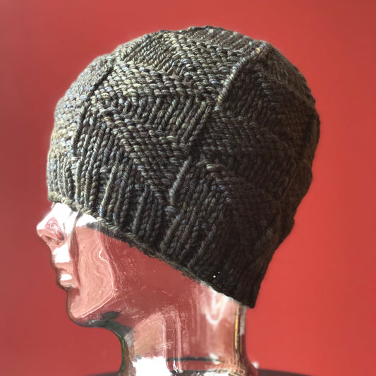 Trilateral Beanie | LUXURY Handmade 100% Merino Wool Knit Beanie | Malabrigo Chunky | ADULT size | Ready To Ship