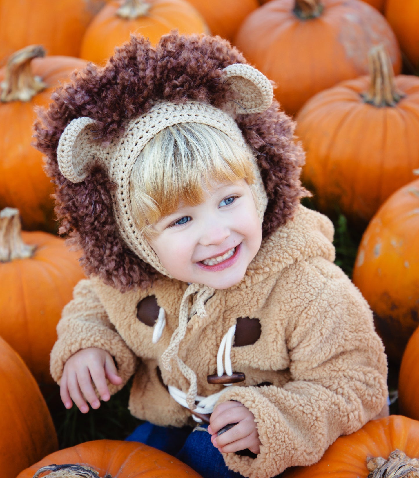 Crochet Pattern for Lion and Lioness Baby Bonnet | Crochet Baby Bonnet Pattern | Baby Hat Crocheting Pattern | DIY Written Crochet Instructions