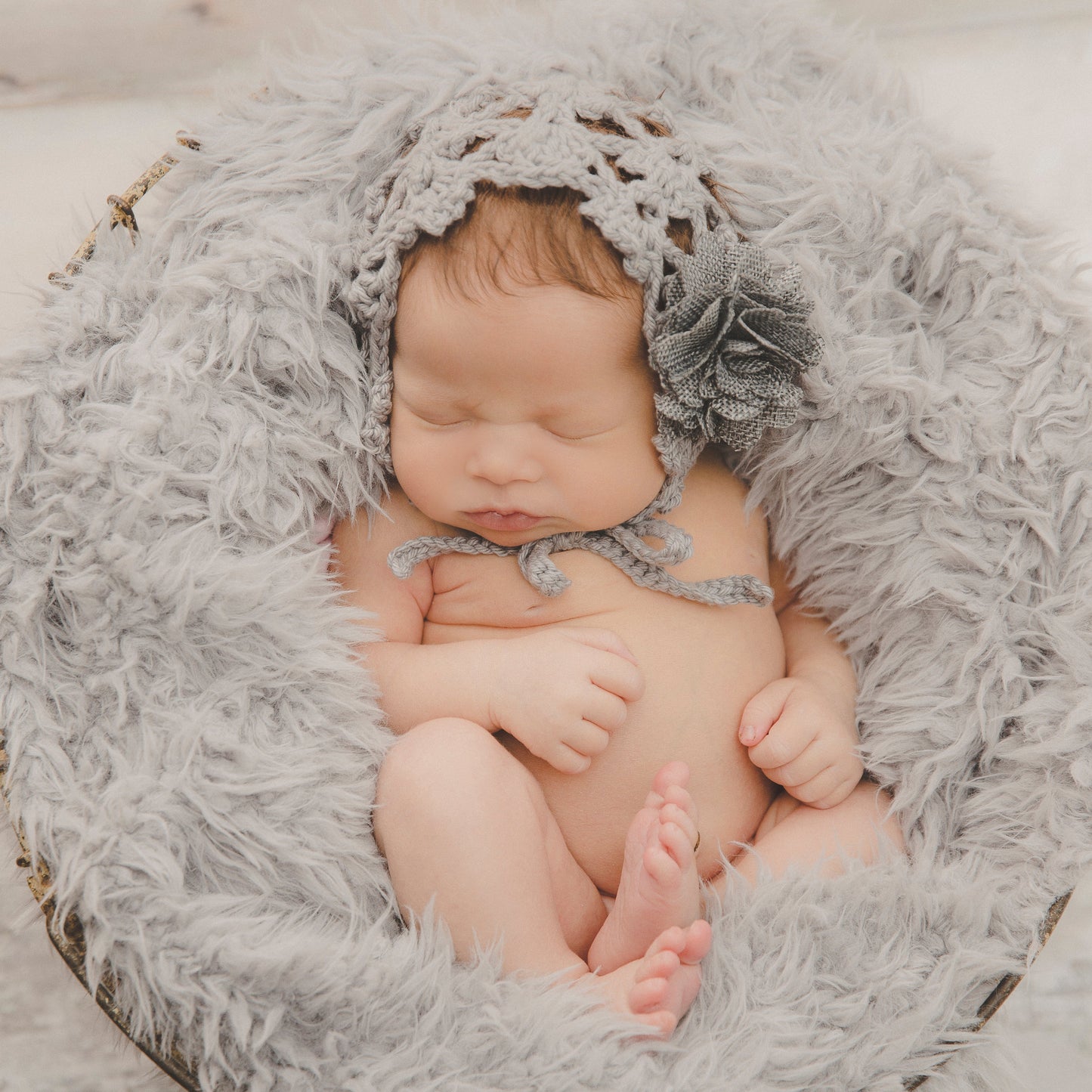 Crochet Pattern for Fleurette Baby Bonnet | Crochet Baby Bonnet Pattern | Baby Hat Crocheting Pattern | DIY Written Crochet Instructions