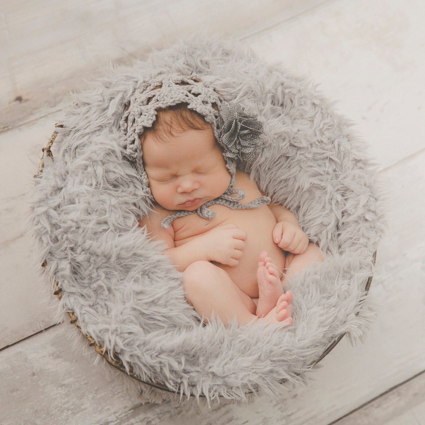 Crochet Pattern for Fleurette Baby Bonnet | Crochet Baby Bonnet Pattern | Baby Hat Crocheting Pattern | DIY Written Crochet Instructions
