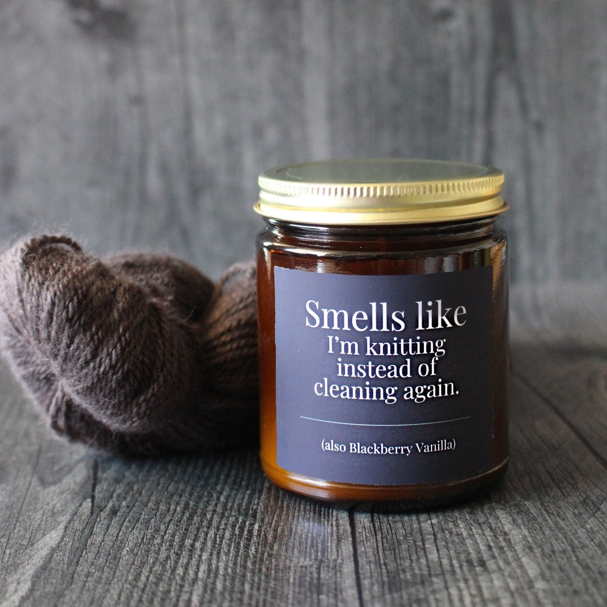 Hand-poured Coconut Soy Wax Candles - "Funny Sayings for Knitters"