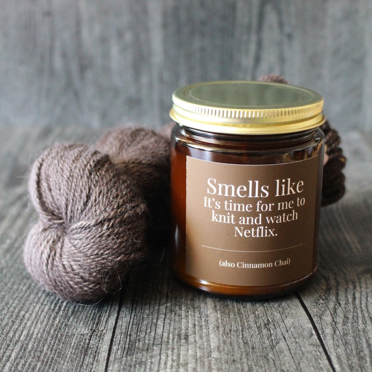 Hand-poured Coconut Soy Wax Candles - "Funny Sayings for Knitters"