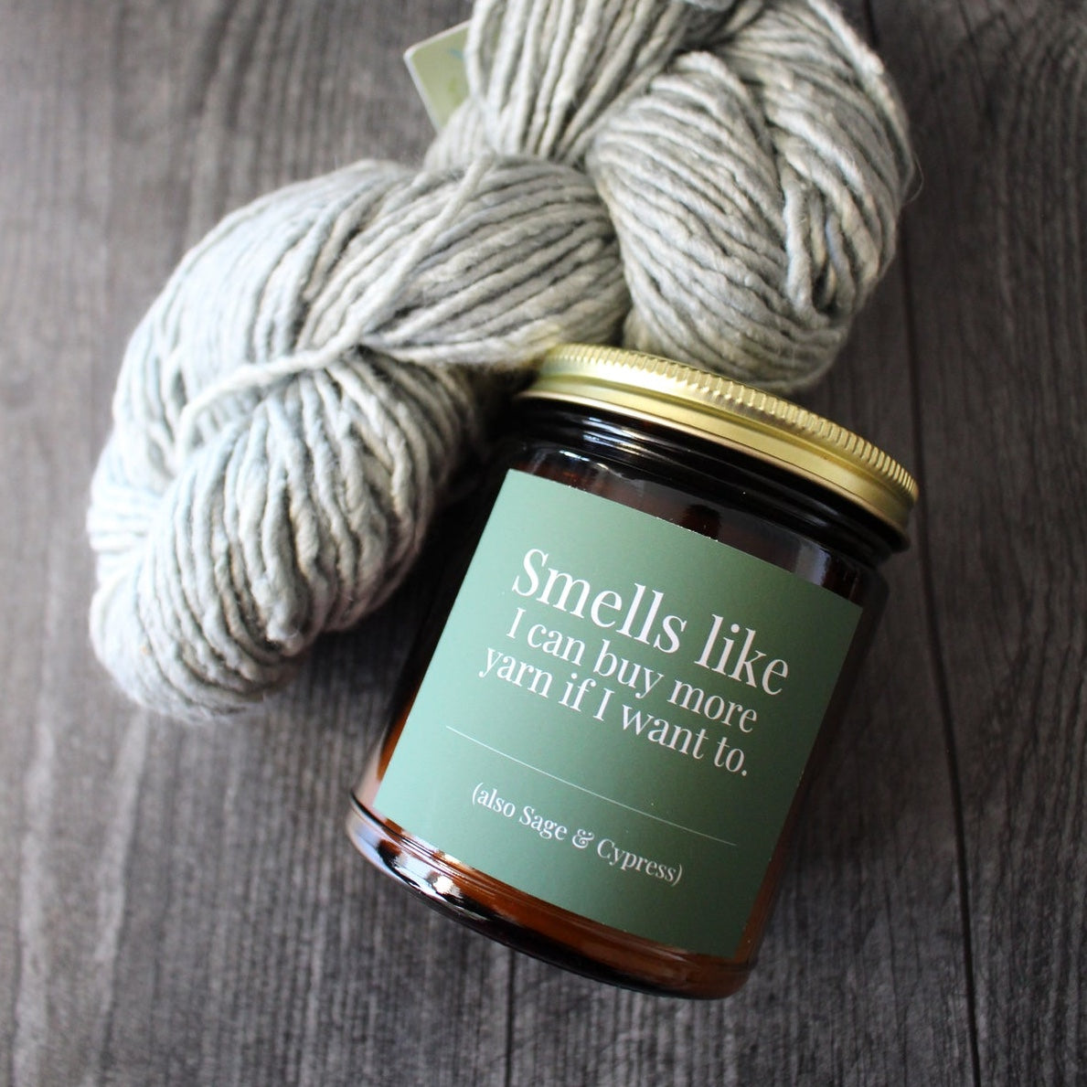 Hand-poured Coconut Soy Wax Candles - "Funny Sayings for Knitters"