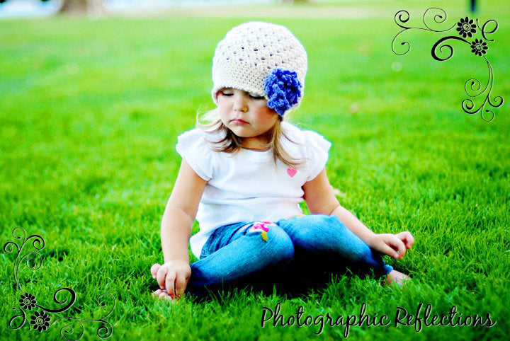 Crochet Pattern for Taryn Hat (with interchangeable flowers) | Crochet Hat Pattern | Hat Crocheting Pattern | DIY Written Crochet Instructions