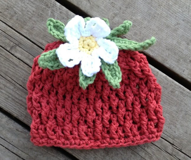 Crochet Pattern for Berrylicious Strawberry Beanie Hat | Crochet Hat Pattern | Hat Crocheting Pattern | DIY Written Crochet Instructions