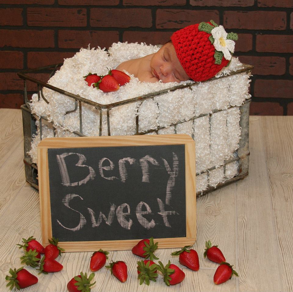 Crochet Pattern for Berrylicious Strawberry Beanie Hat | Crochet Hat Pattern | Hat Crocheting Pattern | DIY Written Crochet Instructions