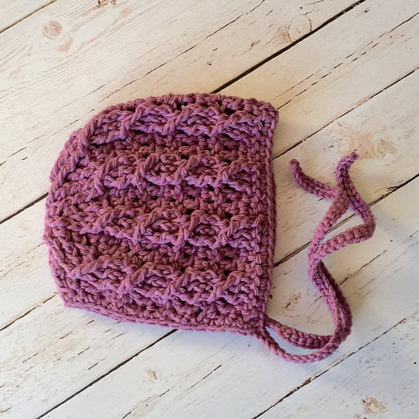 Crochet Pattern for Cable Cross Baby Bonnet | Crochet Baby Bonnet Pattern | Baby Hat Crocheting Pattern | DIY Written Crochet Instructions