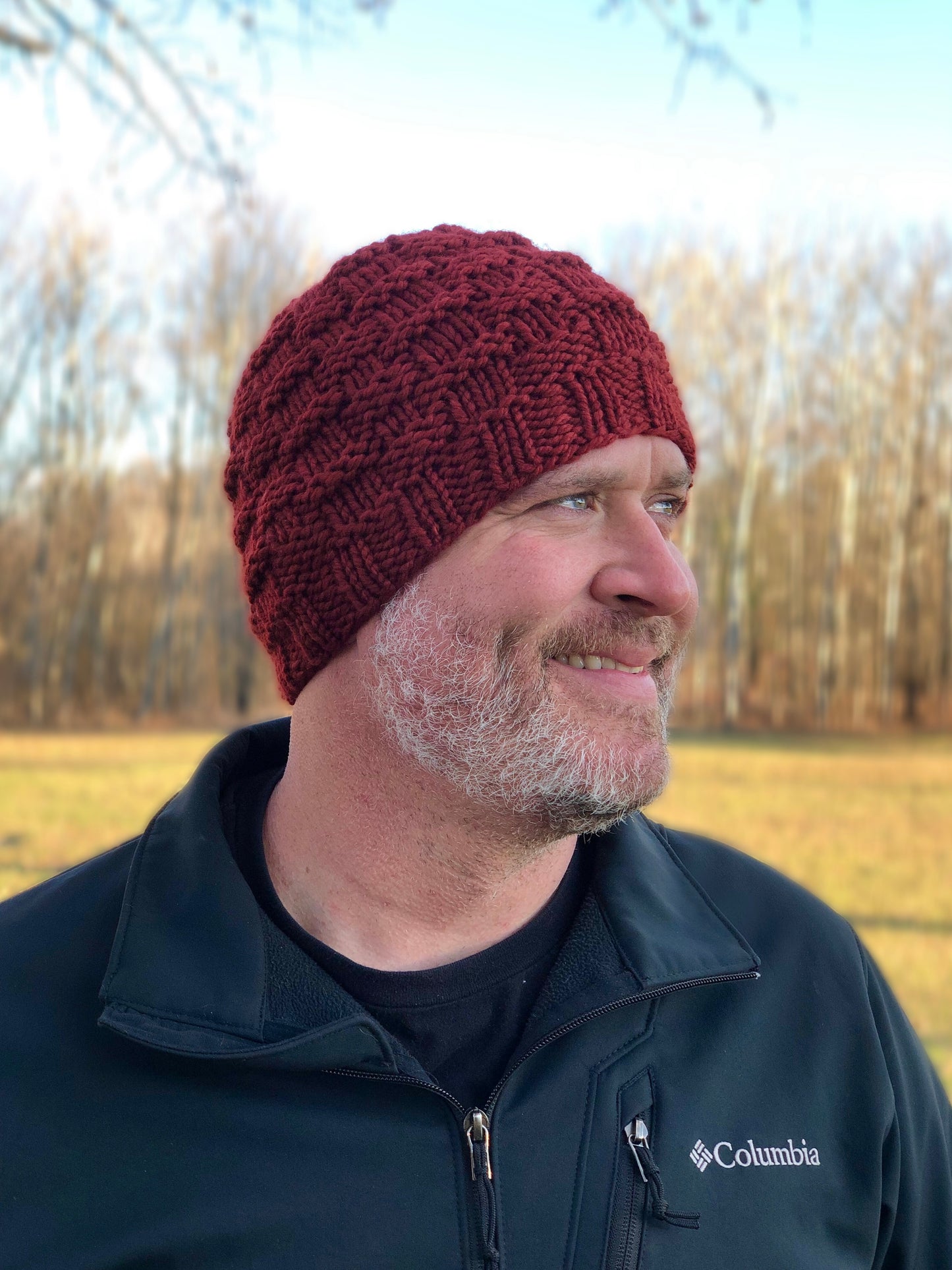 KNIT Pattern for Classic Men's Basket Weave Beanie | Knit Hat Pattern | Hat Knitting Pattern | DIY Written Knit Instructions
