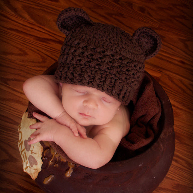Crochet Pattern for Baby Bear Beanie | Crochet Baby Beanie Pattern | Baby Hat Crocheting Pattern | DIY Written Crochet Instructions