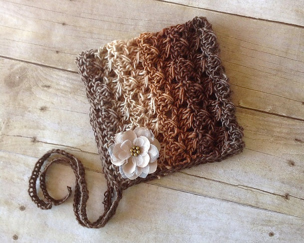 Crochet Pattern for Diagonal Spike Stitch Pixie Bonnet | Crochet Baby Bonnet Pattern | Baby Hat Crocheting Pattern | DIY Written Crochet Instructions