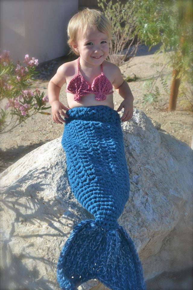 SET OF 2 Crochet Patterns for Mermaid Tail and Shell Bikini Top Photography Props | Crochet Mermaid Pattern | Mermaid Tail Crocheting Pattern | DIY Written Crochet Instructions