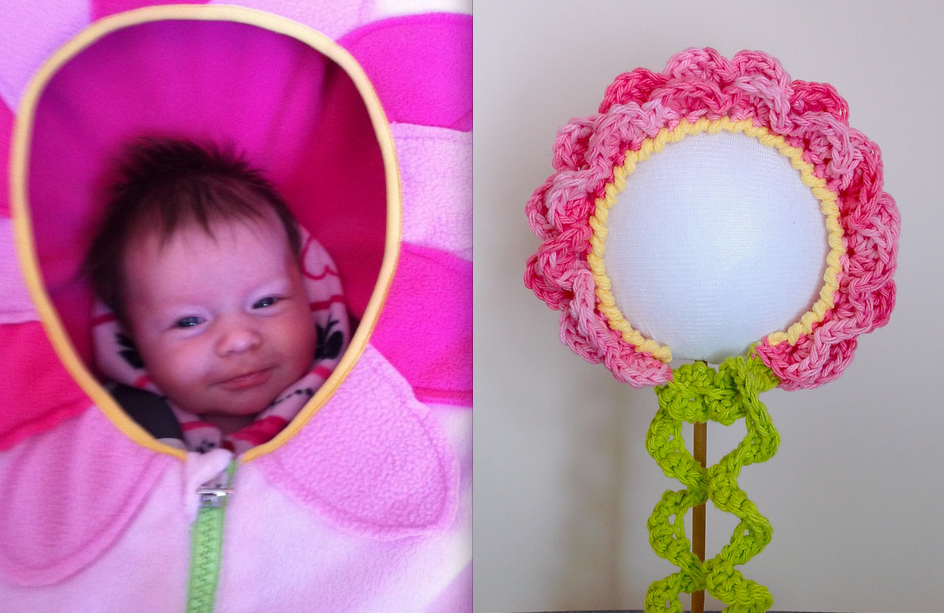 Crochet Pattern for Flower Baby Bonnet | Crochet Baby Bonnet Pattern | Baby Hat Crocheting Pattern | DIY Written Crochet Instructions