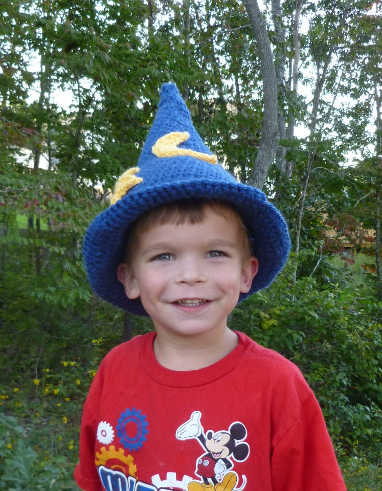 Crochet Pattern for Halloween Witch and Wizard Hat | Crochet Hat Pattern | Hat Crocheting Pattern | DIY Written Crochet Instructions
