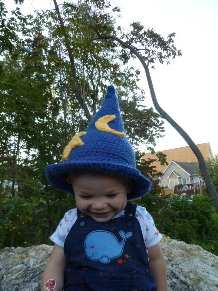 Crochet Pattern for Halloween Witch and Wizard Hat | Crochet Hat Pattern | Hat Crocheting Pattern | DIY Written Crochet Instructions