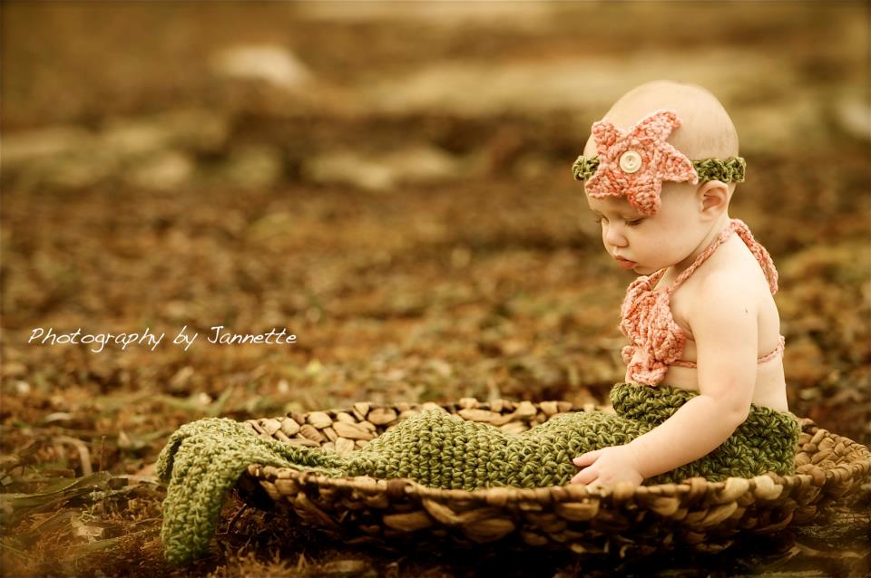 SET OF 3 Crochet Patterns for Mermaid Tail, Shell Bikini Top, & Starfish Headband Photography Props | Crochet Mermaid Pattern | Mermaid Tail Crocheting Pattern | DIY Written Crochet Instructions