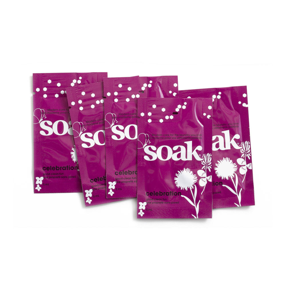 Soak Wash | Sample Size MiniSoak | Assorted Fragrances | 5 mL Single Use | Gentle No-Rinse Laundry Soap