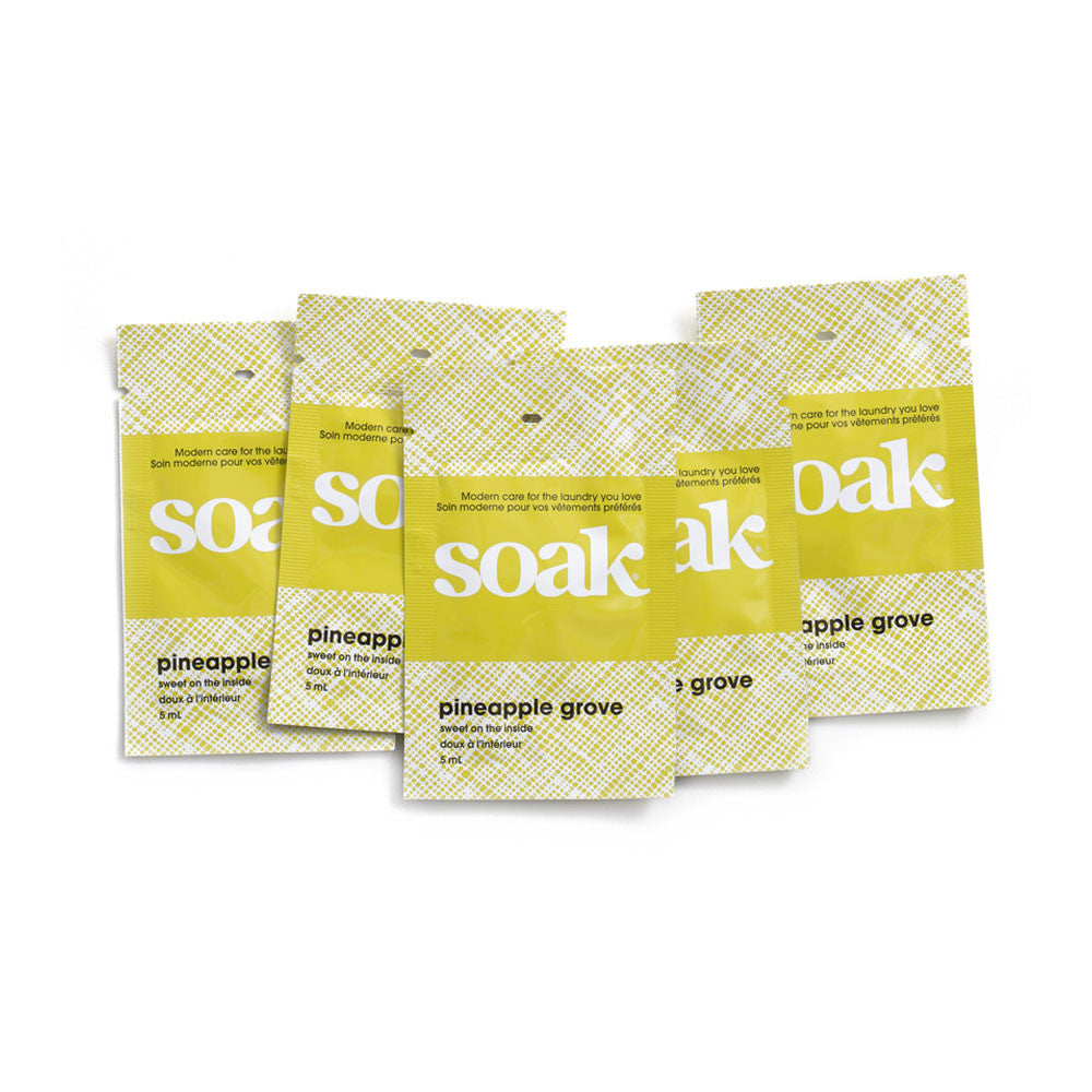 Soak Wash | Sample Size MiniSoak | Assorted Fragrances | 5 mL Single Use | Gentle No-Rinse Laundry Soap